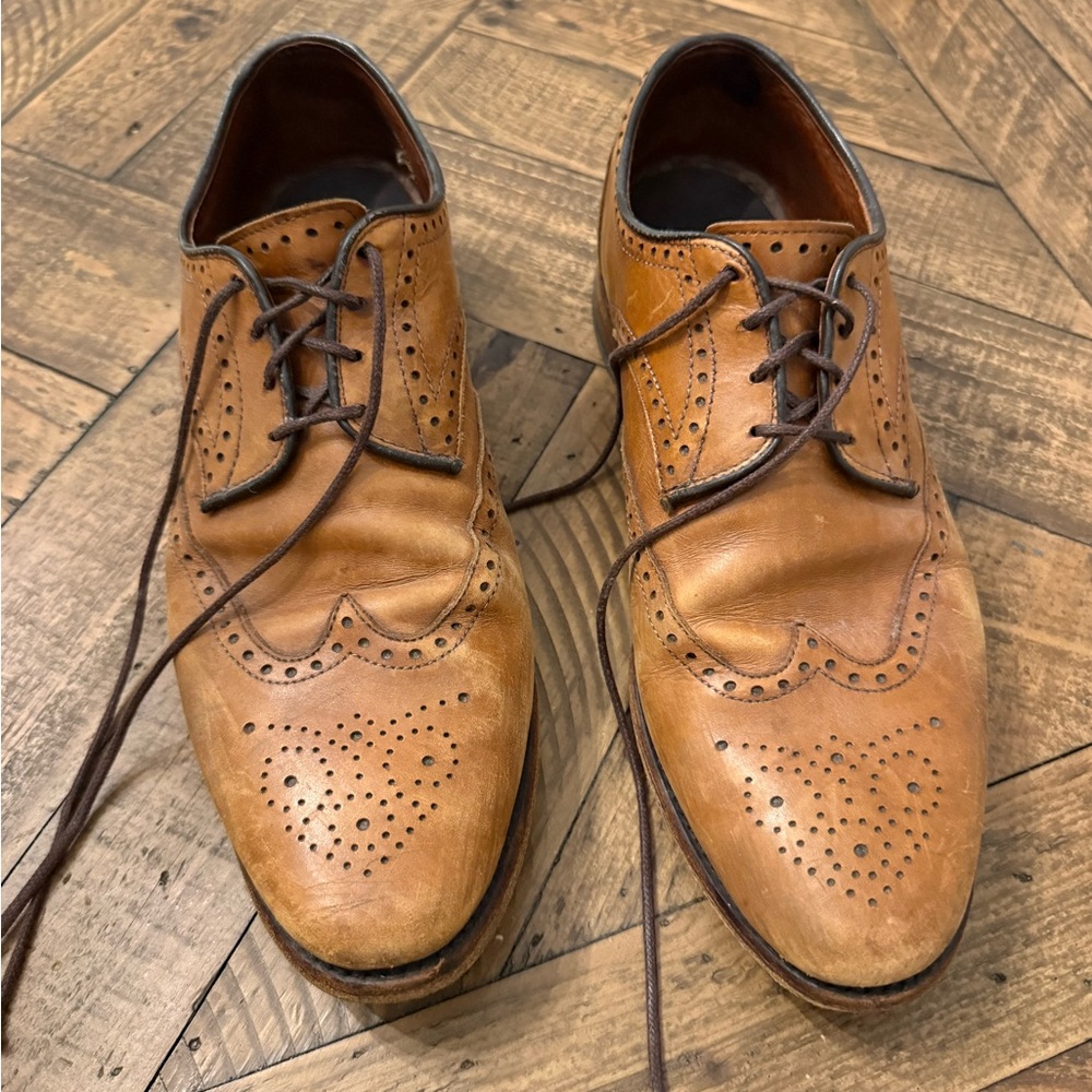 Allen Edmonds Tan Leather Wingtip Oxfords